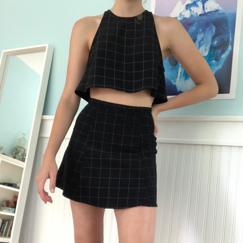 SOLD American Apparel Grid Pattern Matching Set